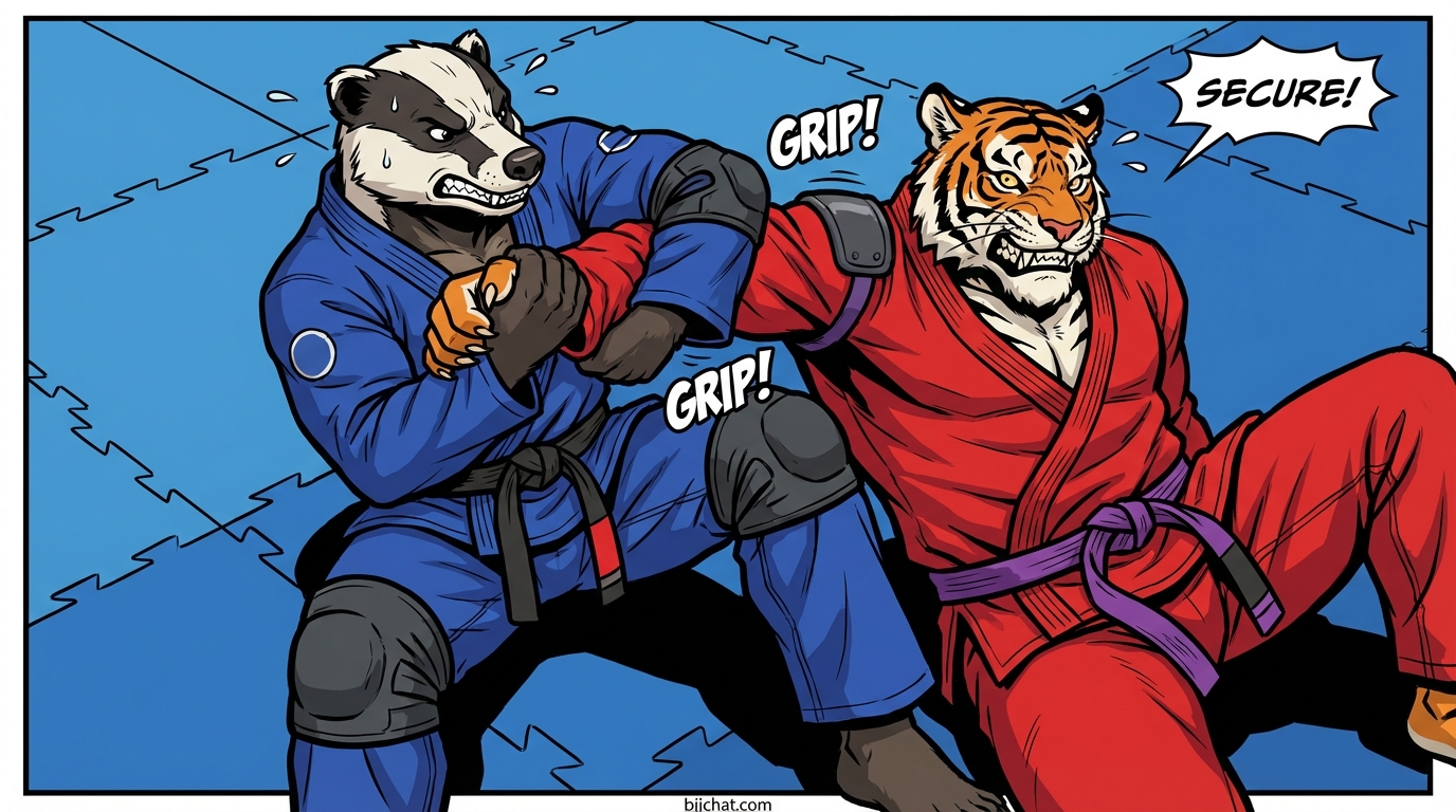 BJJ knee and shoulder protection techniques demonstration